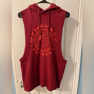 Gymshark Legacy Drop Arm Tank Hood - Red
